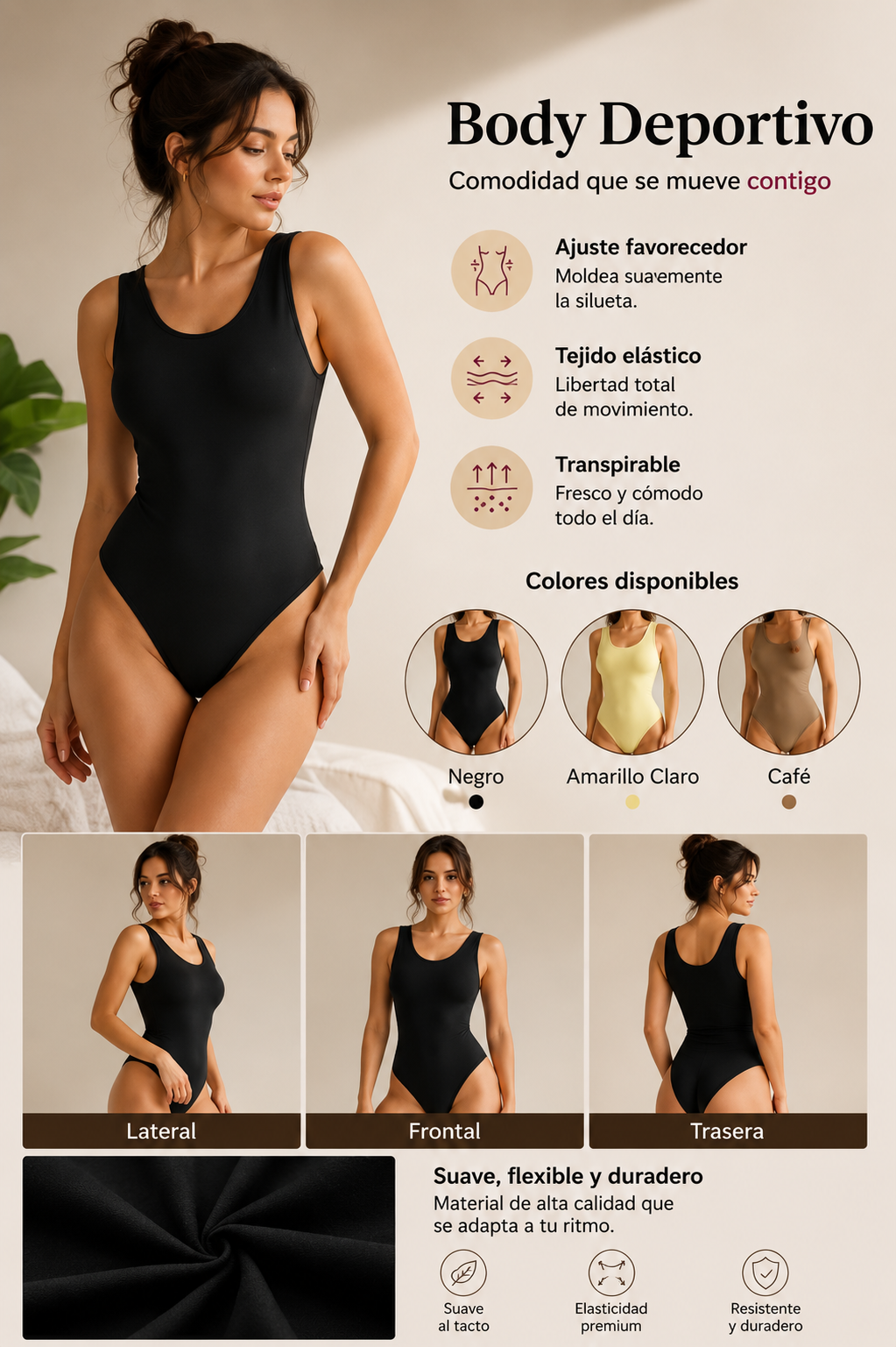 Body Moldeador para Mujer – Cómodo, Flexible y Estiliza tu Figura
