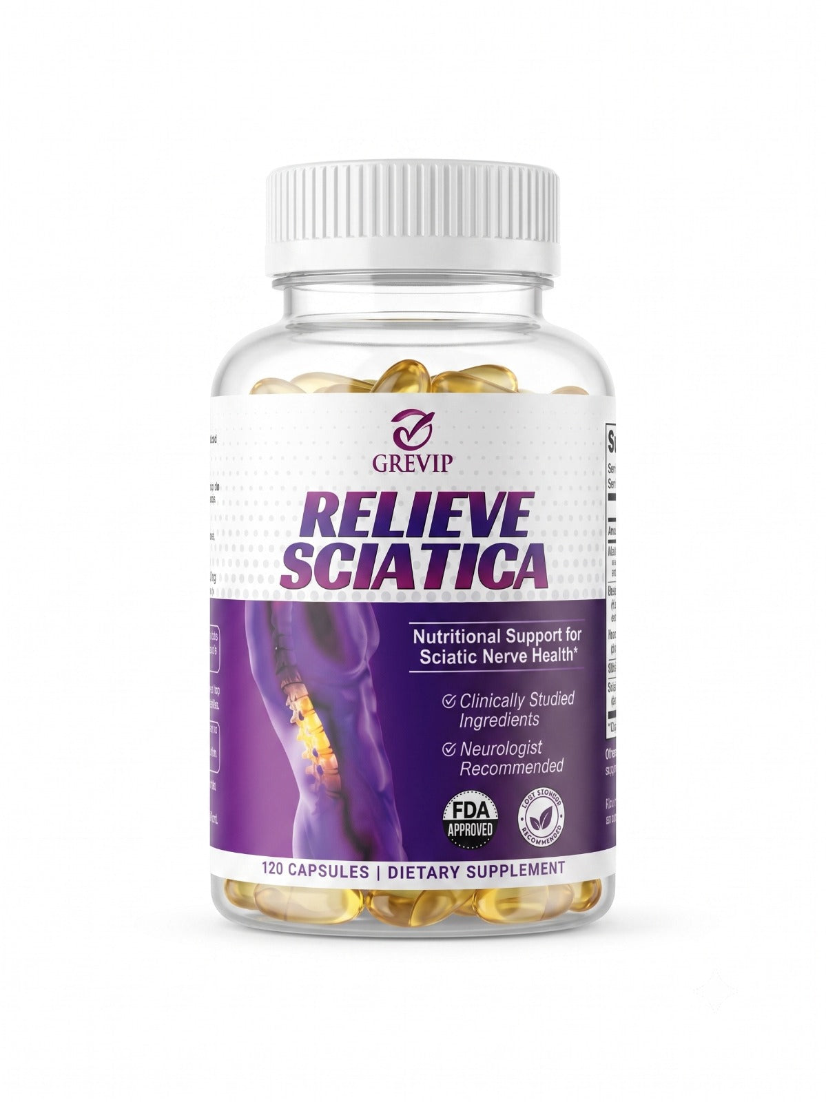 RELIEVE SCIATICA GREVIP® | 120 CÁPSULAS